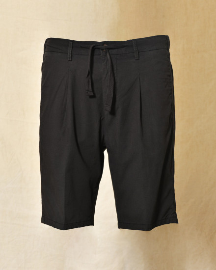 Short chino noir à taille ajustable Over-D