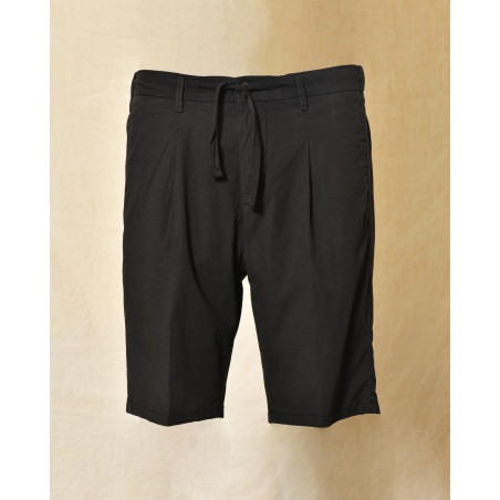 Short chino noir à taille ajustable Over-D