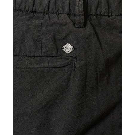 Short chino noir à taille ajustable Over-D
