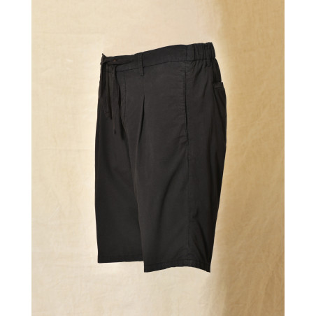 Short chino noir à taille ajustable Over-D