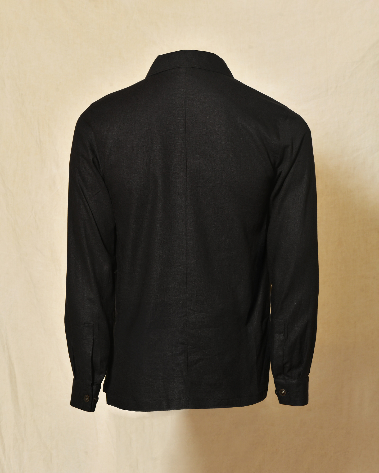 Veste légère en lin noir Over-D