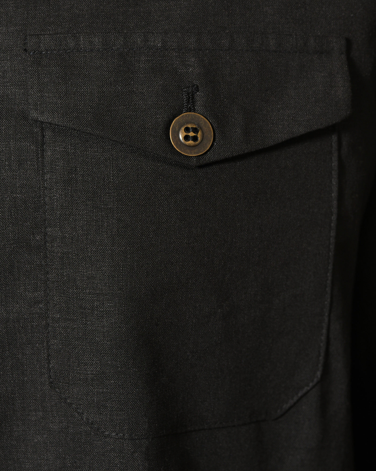 Veste légère en lin noir Over-D