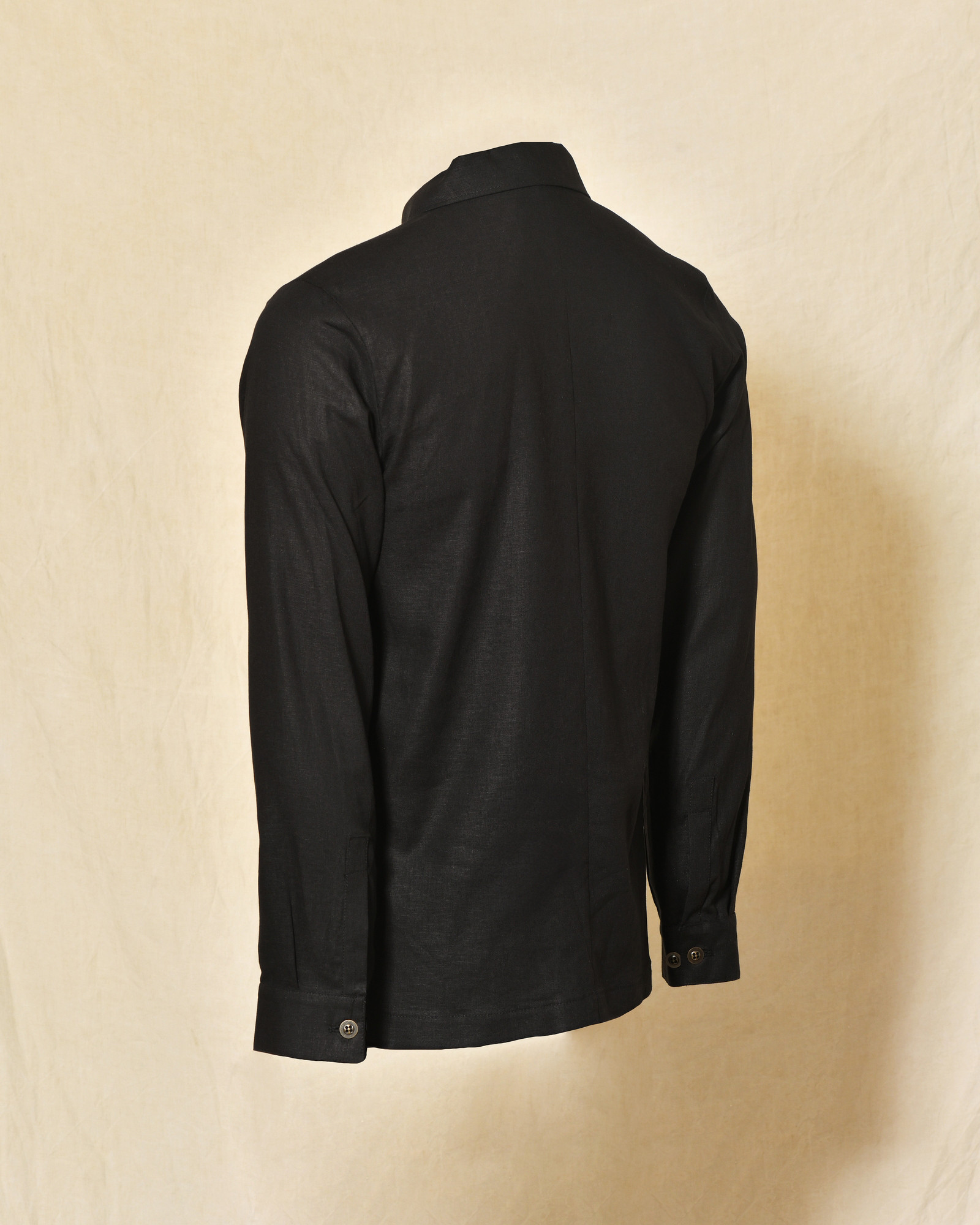 Veste légère en lin noir Over-D