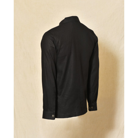 Veste légère en lin noir Over-D