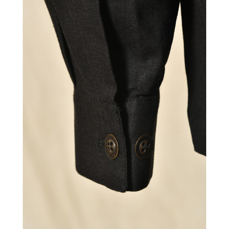 Veste légère en lin noir Over-D