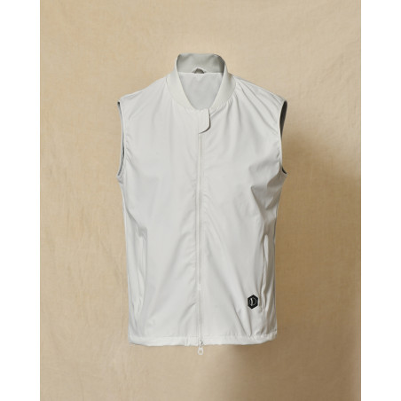 Veste coupe vent grise sans manche Over-D