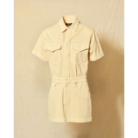 Robe en jean beige Lorena Antoniazzi