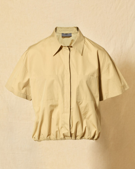 Chemise beige à taille resserrée Lorena Antoniazzi