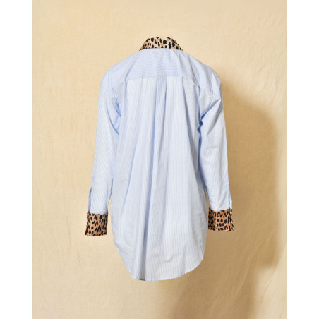Chemise à rayures et motifs léopard Front Street