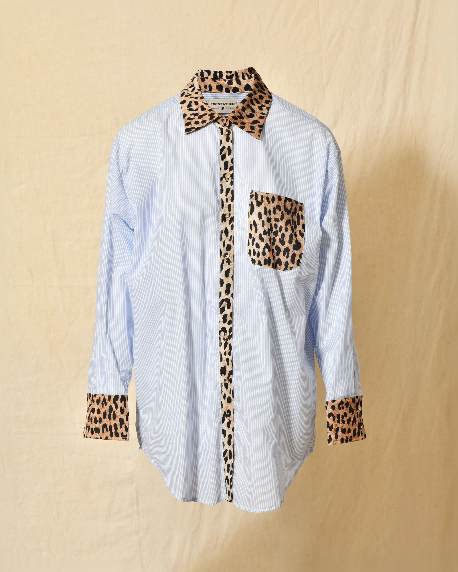 Chemise à rayures et motifs léopard Front Street
