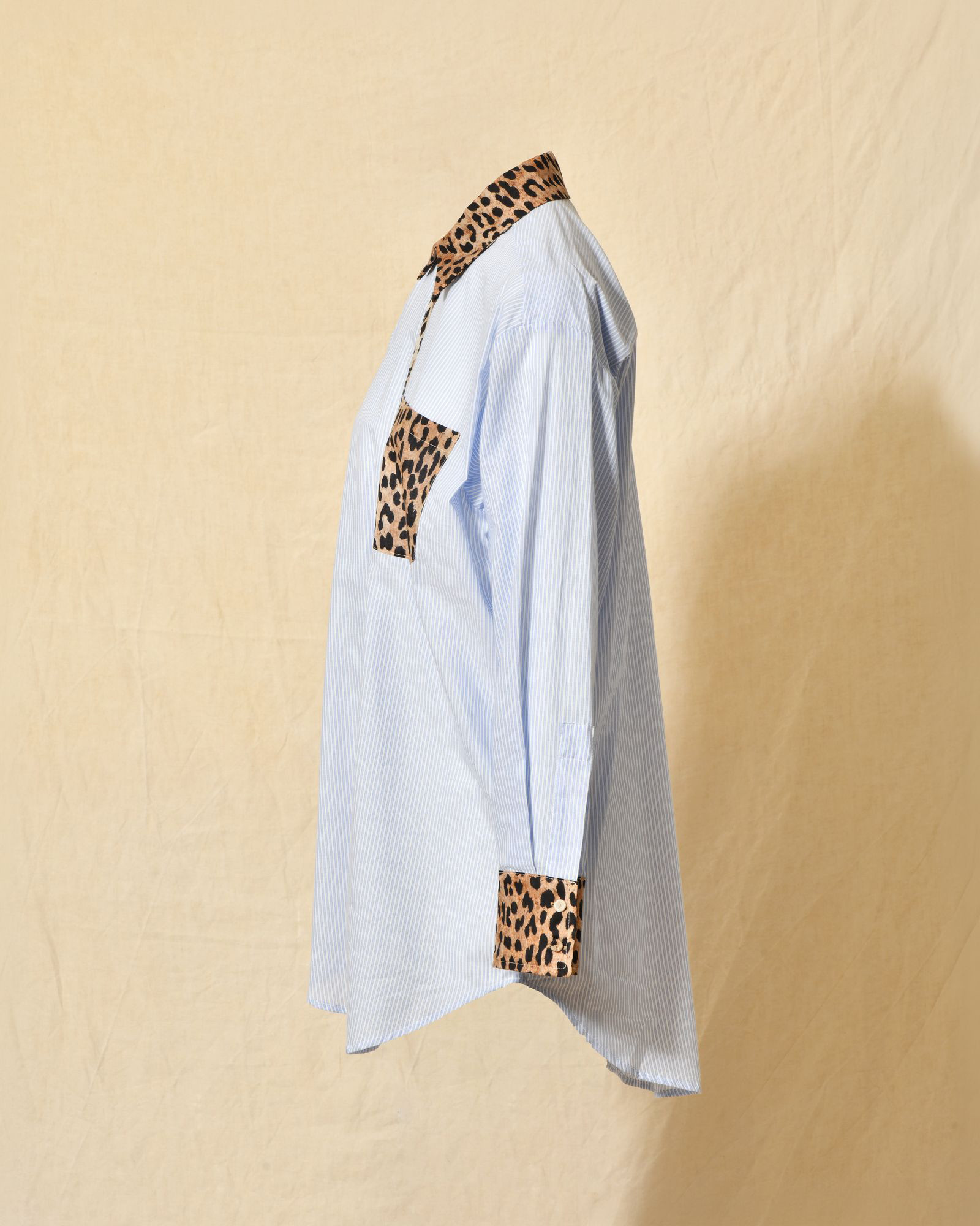 Chemise à rayures et motifs léopard Front Street