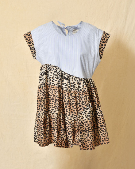 Robe à rayures et motifs léopard Front Street