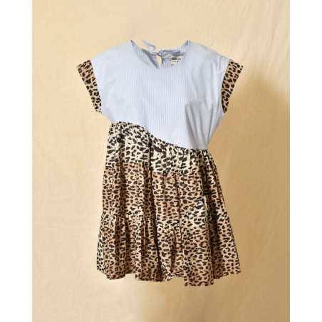Robe à rayures et motifs léopard Front Street