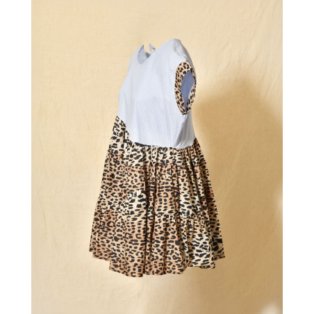 Robe à rayures et motifs léopard Front Street