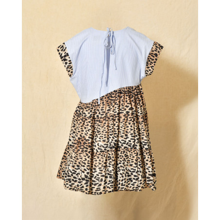 Robe à rayures et motifs léopard Front Street