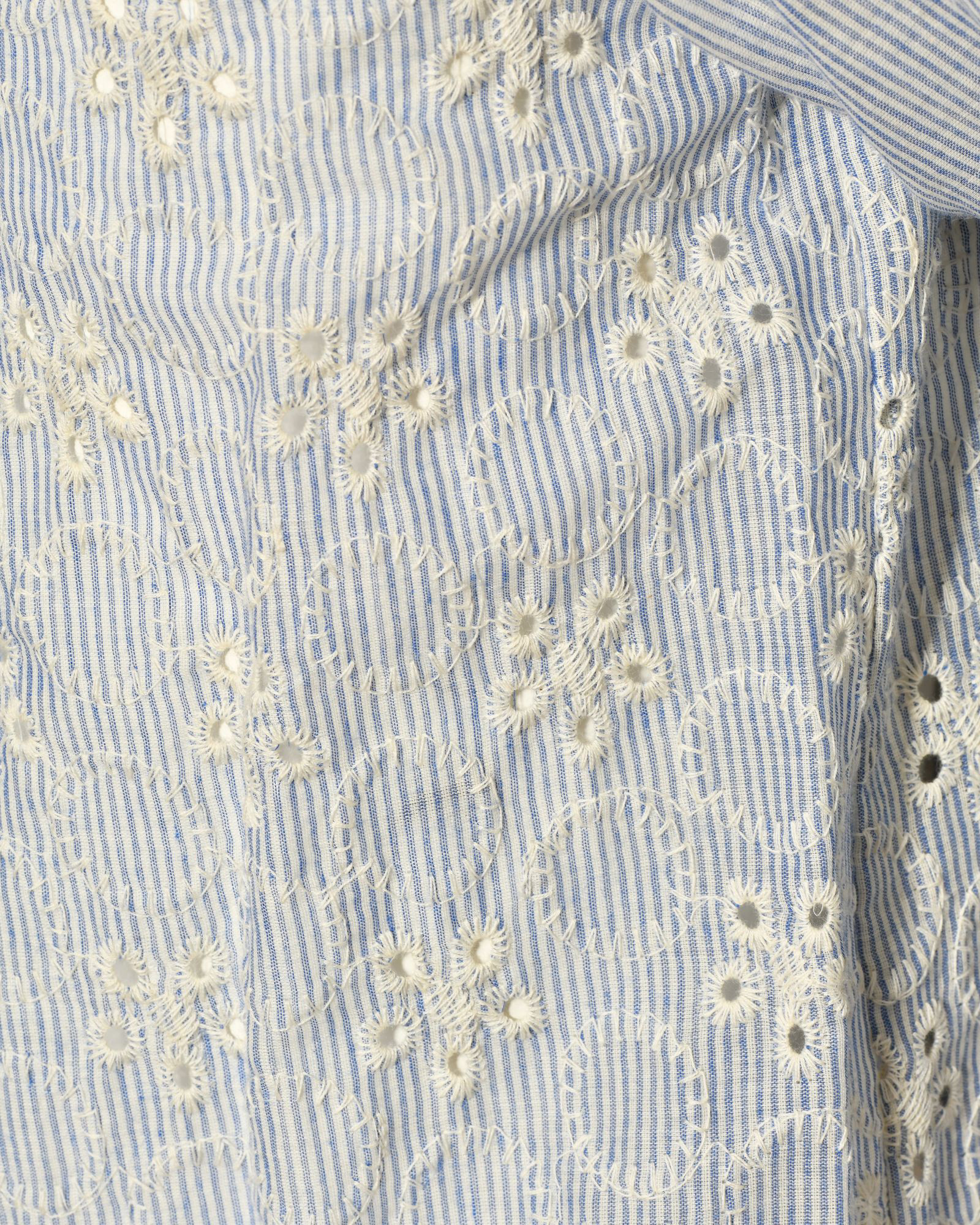 Blouse à rayures et broderies fleuries Front Street