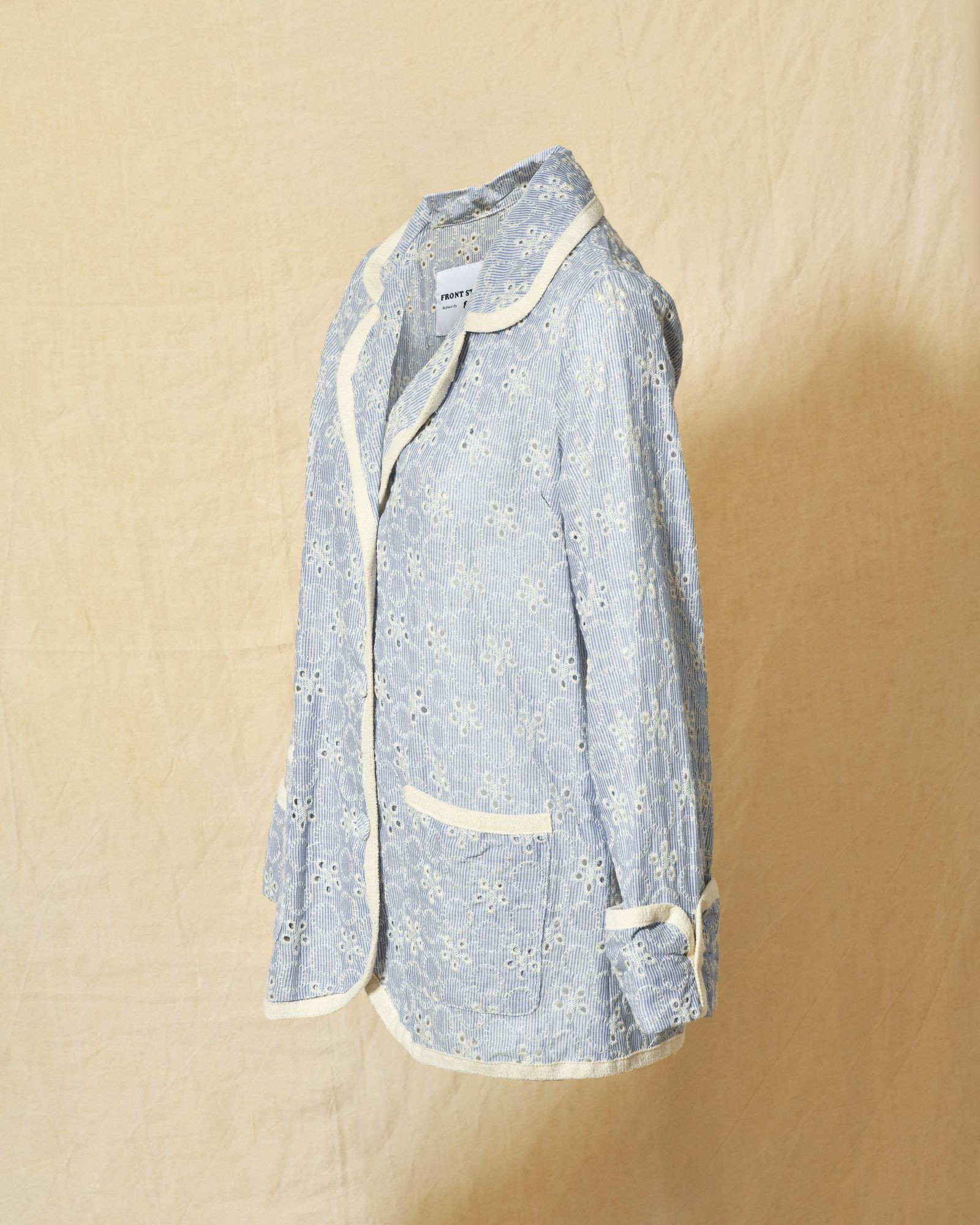 Veste à rayures et broderies fleuries Front Street