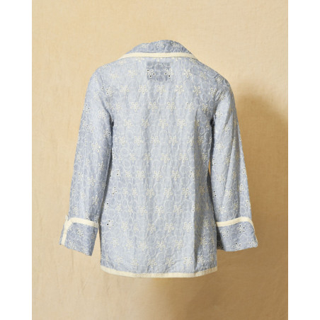 Veste à rayures et broderies fleuries Front Street