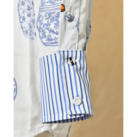 Chemise à imprimé bleu Mickey Front Street