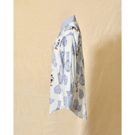 Chemise à imprimé bleu Mickey Front Street