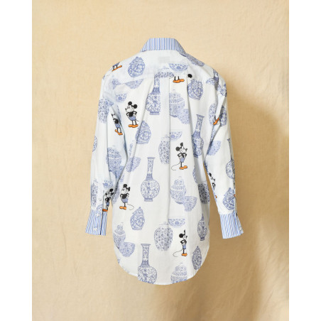 Chemise à imprimé bleu Mickey Front Street
