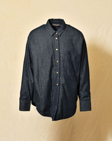 Veste chemise en denim brut Lorena Antoniazzi