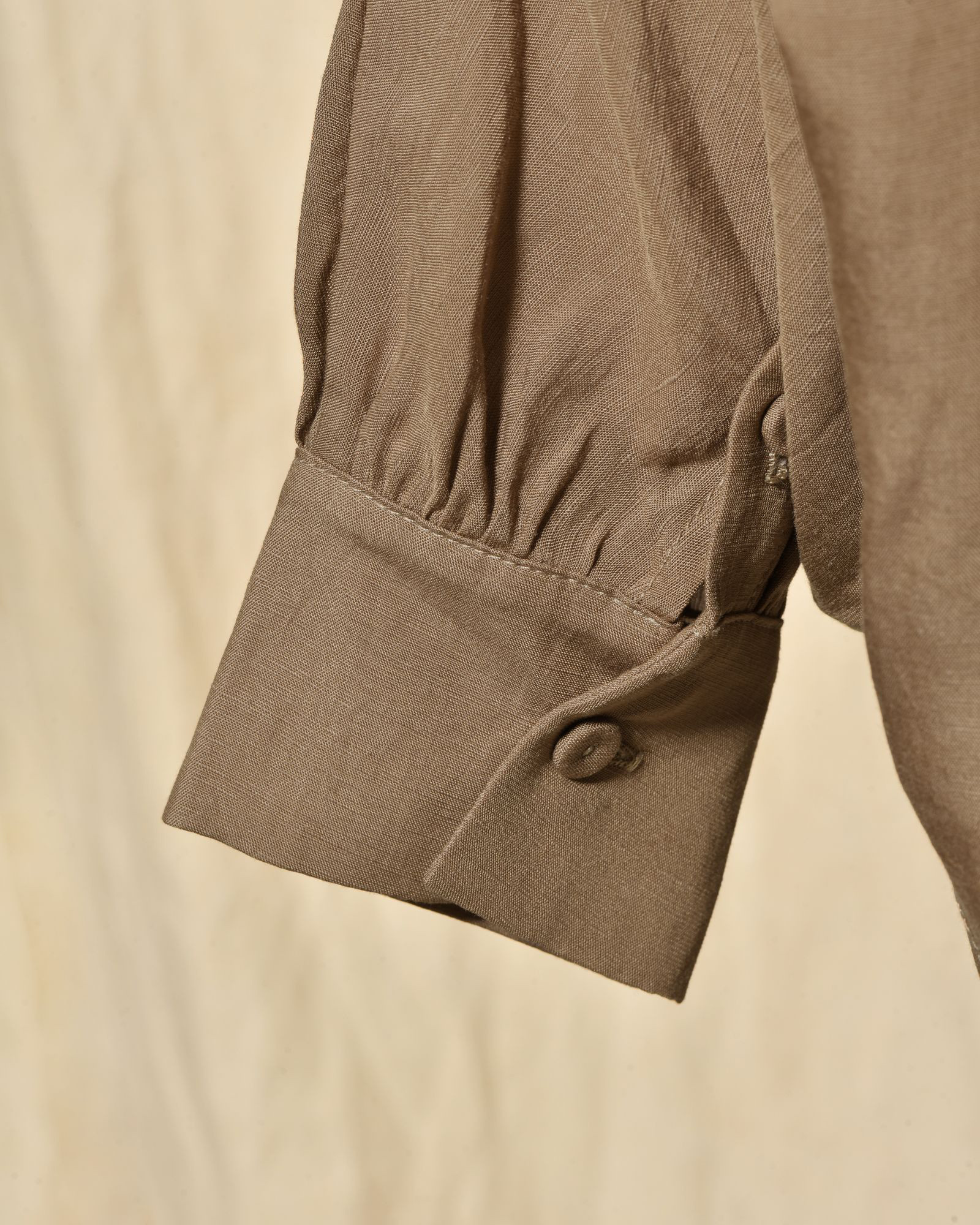Chemise en lin taupe oversize Front Street