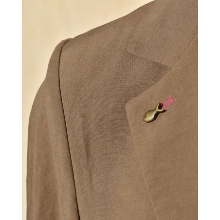Veste blazer en lin taupe Front Street