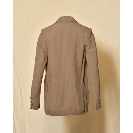 Veste blazer en lin taupe Front Street