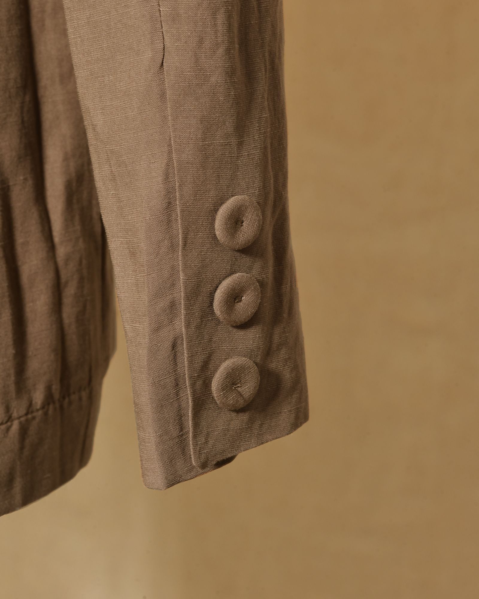 Veste blazer en lin taupe Front Street