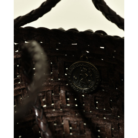 Sac sceau tressé marron Dragon Diffusion