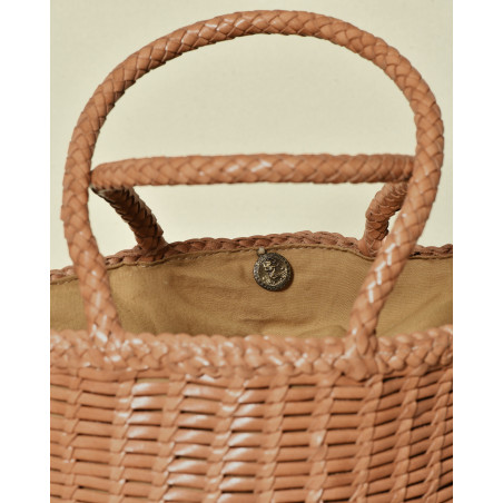 Sac cabas tressé camel Dragon Diffusion