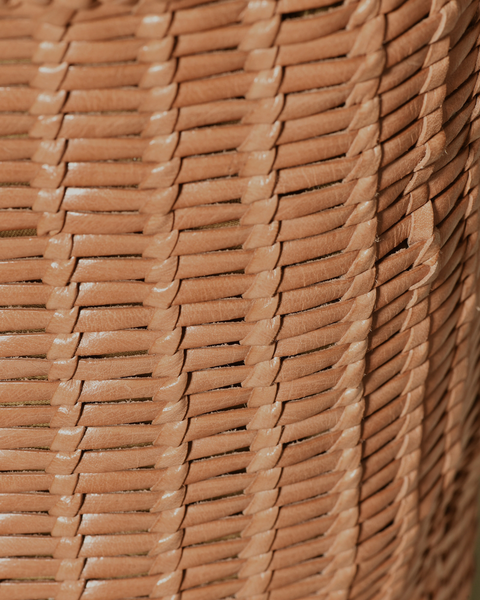 Sac cabas tressé camel Dragon Diffusion