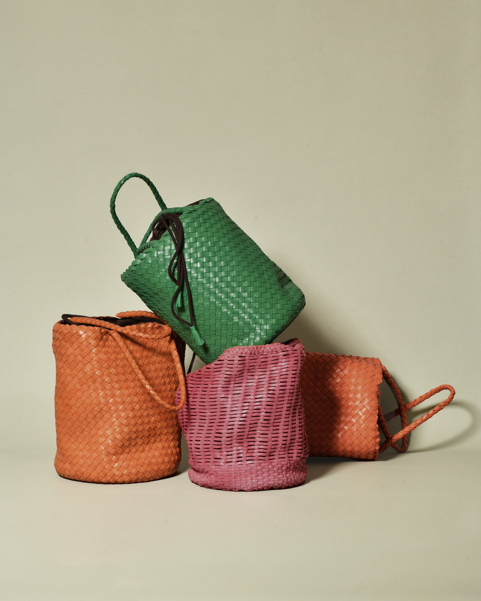 Sac cabas tressé vert Dragon