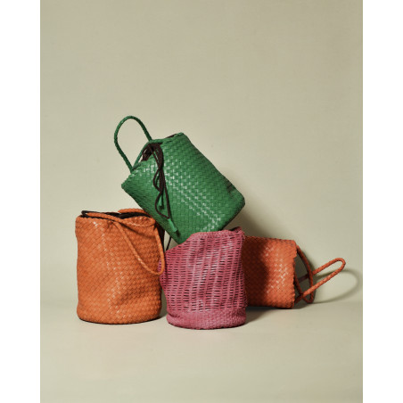 Sac cabas tressé vert Dragon