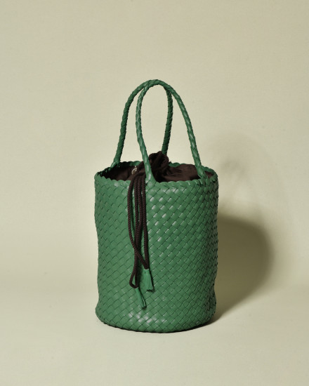 Sac cabas tressé vert Dragon