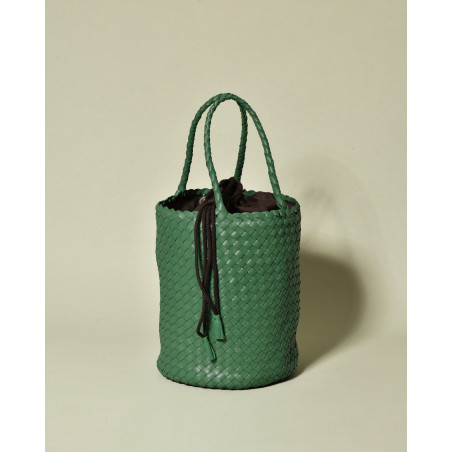Sac cabas tressé vert Dragon