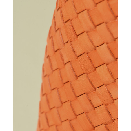 Sac cabas tressé orange Dragon Diffusion