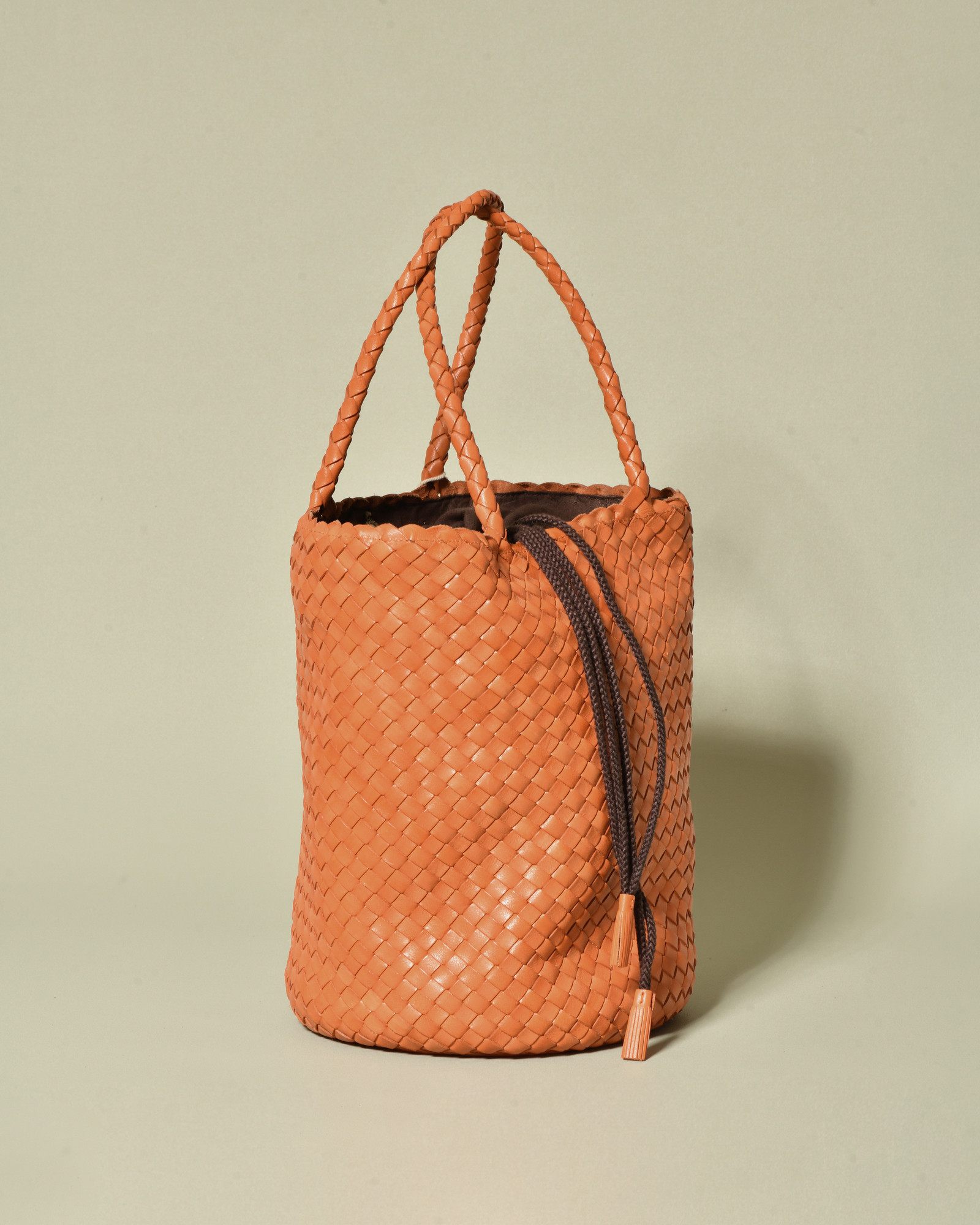 Sac cabas tressé orange Dragon Diffusion