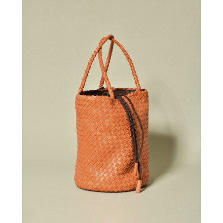 Sac cabas tressé orange Dragon Diffusion