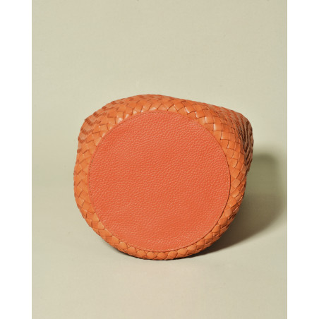 Sac cabas tressé orange Dragon Diffusion