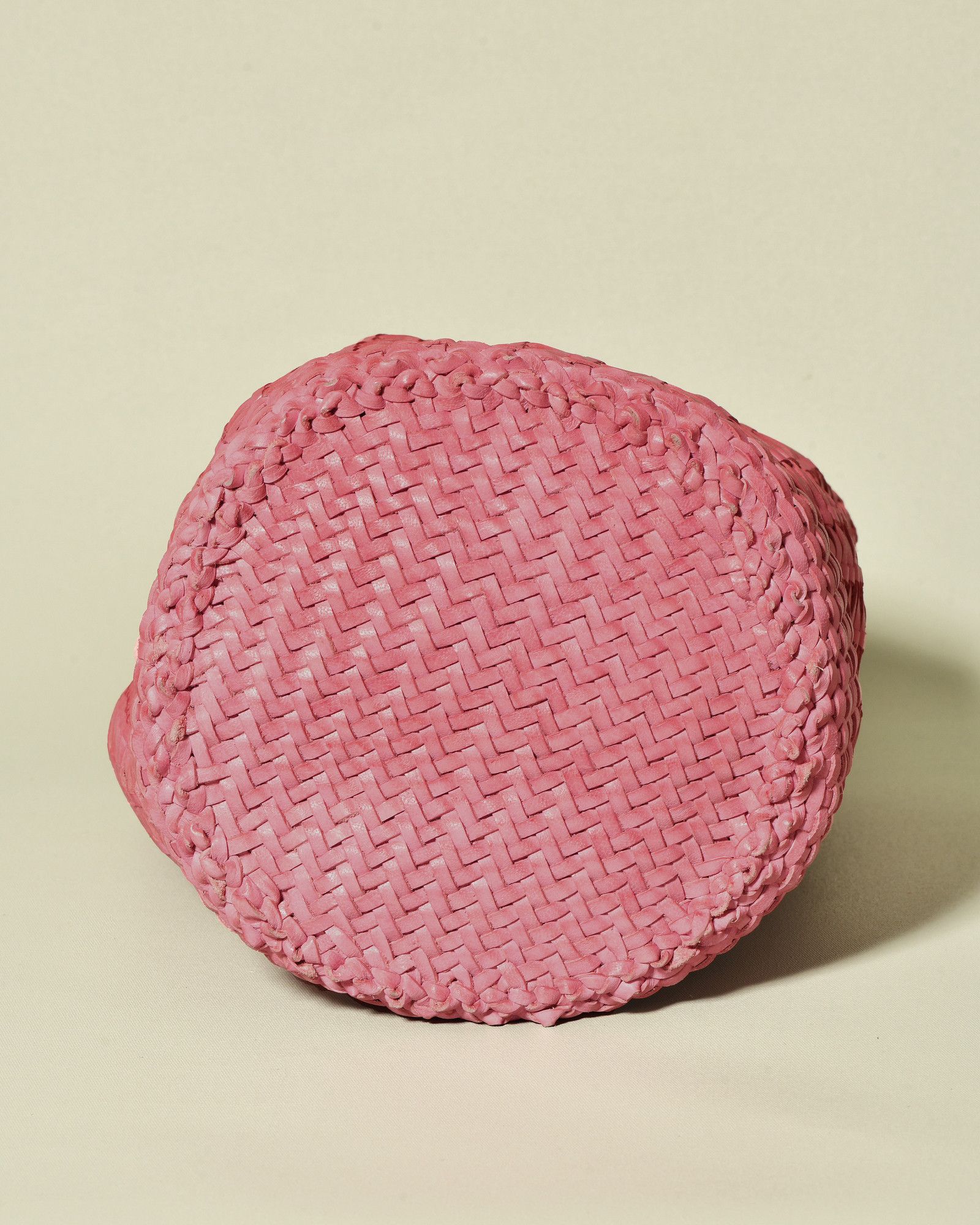 Sac cabas tressé rose Dragon Diffusion