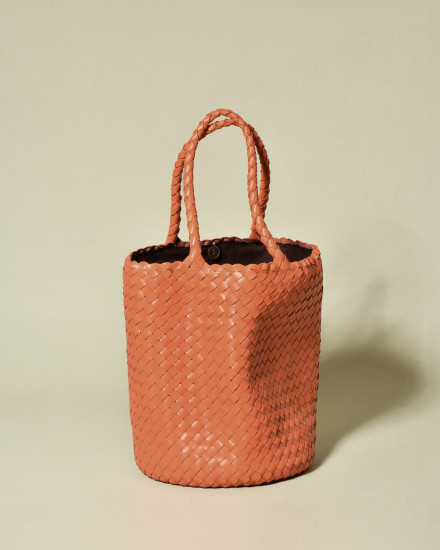 Sac cabas tressé orange foncé Dragon Diffusion