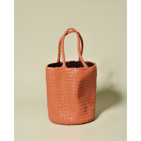 Sac cabas tressé orange foncé Dragon Diffusion