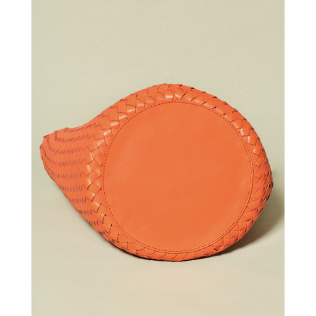 Sac cabas tressé orange foncé Dragon Diffusion