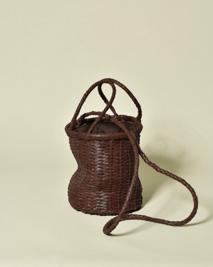 Sac sceau tressé bordeaux à bandoulière Dragon Diffusion