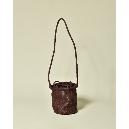 Sac sceau tressé bordeaux à bandoulière Dragon Diffusion