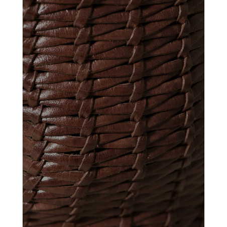 Sac sceau tressé bordeaux à bandoulière Dragon Diffusion