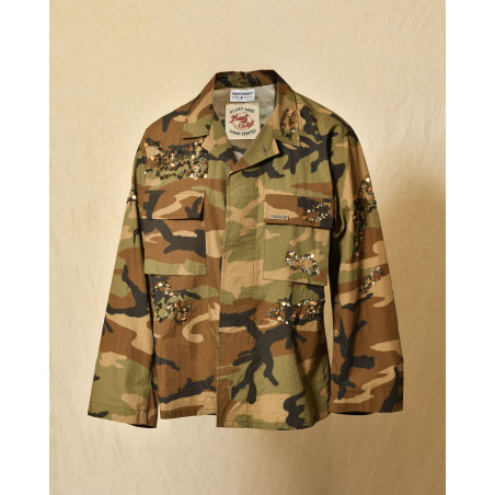 Veste légère militaire camouflage à sequins Front Street