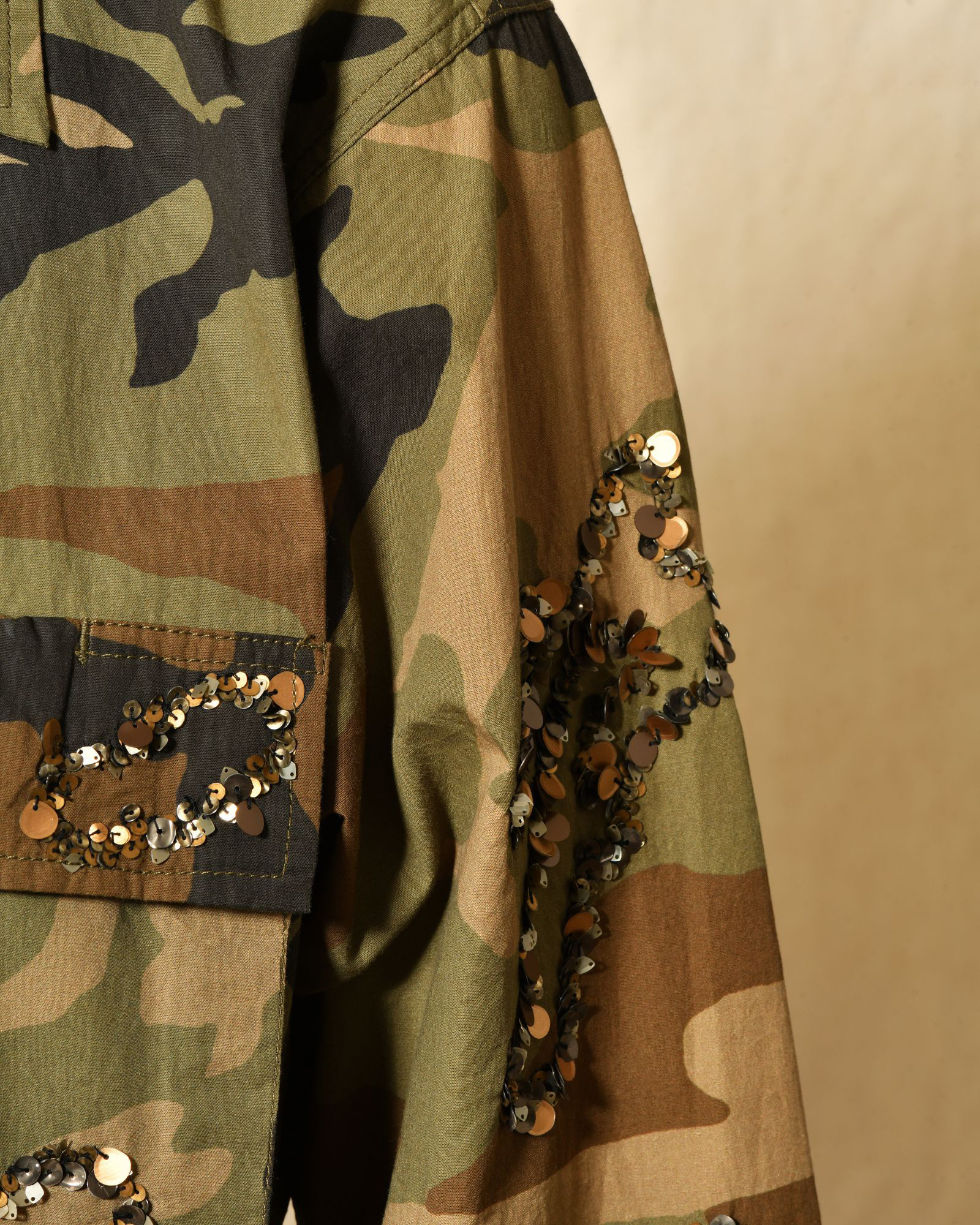 Veste légère militaire camouflage à sequins Front Street